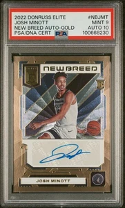 Josh Minott 2022 Donruss Elite Nueva Raza Oro 1/10 Novato RC Automático 10 PSA 9 POP 1 - Imagen 1 de 3