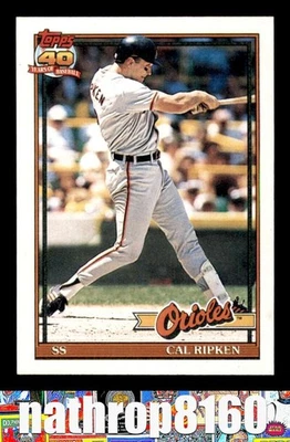 Béisbol 1991 Topps #150 Cal Ripken Jr. Salón de la fama casi nuevo/casi nuevo+ Baltimore Orioles 14255 Foto 1 de 4