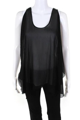 Artelier Nicole Miller Womens Lace Trim Sleeveless Top Black White Size Small - Image 1 of 4