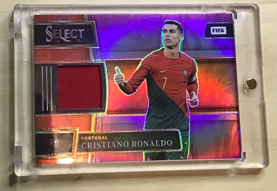 🔥2022 Panini Select FIFA Cristiano Ronaldo SMCR7 #’d /49 SP MEMORABILIA PURPLE - Image 1 of 2