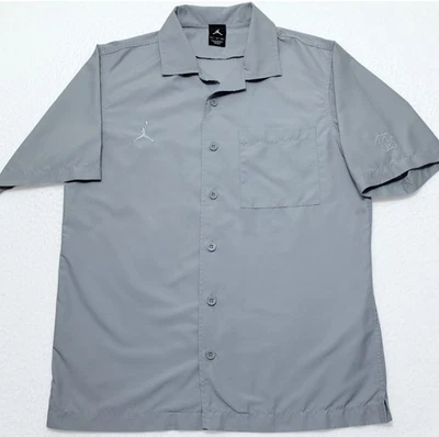 RARE Jordan ELITE Nike UNC Tar Heels short sleeve full button shirt Mens SMALL S - Image 1 of 4