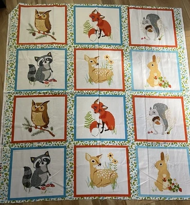 Forest Fellows Sea Urchin Studio Fabric, Robert Kaufman #15230 1 1/3 Yards Owl - Image 1 of 4