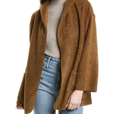 Max Studio 棕色泰迪外套 — 第 1/4 张图片