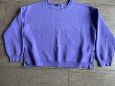 Mint Velvet Women's Purple Sweatshirt With Side Zip size XL Chest 52" - Image 1 of 4