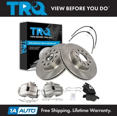 TRQ Brake Pad & Rotor Kit Semi-Metallic Fits 2012-2017 Volkswagen Jetta - Image 1 of 4