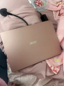 Pink acer laptop, 14 inch screen size. In great condition - Picture 1 of 4
