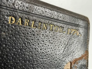 Antique 18th Century Named Leather Wallet, ICS Hedley,Darlington,1774,Co Durham. - Picture 1 of 24