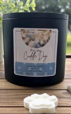Velas de soja para perro 16 oz 2 mechas de vidrio mascota lindo perro amante vela regalo personalidad Foto 1 de 4