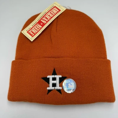 Deadstock Y2K Houston Astros VTG American Needle Beanie NOS Hat Cap - Image 1 of 4