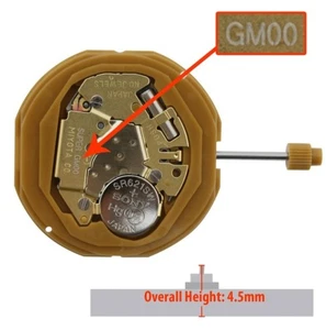 GENUINE MIYOTA GM00 DAY DATE 3PM QUARTZ WATCH MOVEMENT (OUR REF VW) - Picture 1 of 2