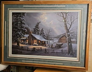 Jesse Barnes A Christmas Embrace ~ Framed, signed & Numbered w/ COA - Picture 1 of 6