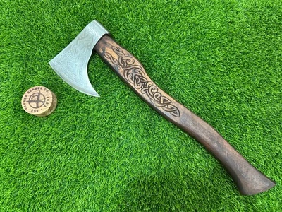 Savage Blades Nordic Rune Axe W/ Celtic Knot-Engraved Bearded Blade  SB - 300 - Image 1 of 4