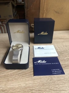 Mido Ocean Star Datoday Commander Quarz Armbanduhr Swiss Made Edelstahl antikato - Bild 1 von 8