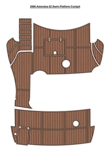2006 Astondoa 52 Swim Platform Cockpit Pad Boat EVA Foam Teak Deck Floor Mat - Picture 1 of 18