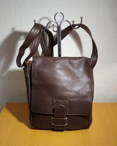 Braune Leder Handtasche Arbeitstasche Mittelgroß Langer Verstellbarer Riemen - Bild 1 von 13