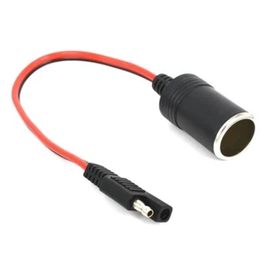 SAE to 12V Motorcycle Female Socket Adapter Cable for w/ SAE 2 - Zdjęcie 1 z 10