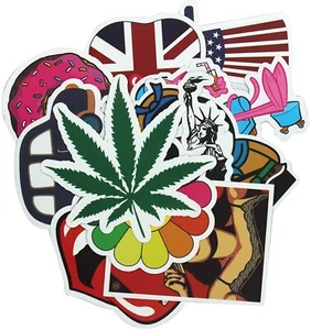 100 Skateboard  hypebeast  Vintage Vinyl Sticker Laptop Luggage  - Picture 1 of 5