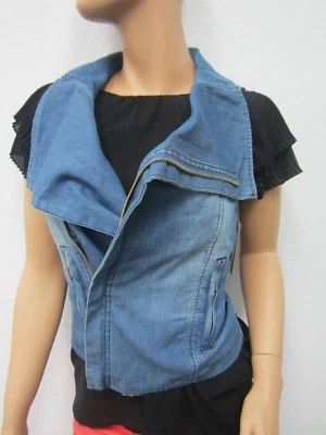 NWT Gianni Bini Zip Up Denim Vest Size XS - Retail $59 - Изображение 1 из 4