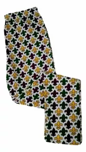 Karneval Fleur de Lis Leggings Kleinkind 2T 3T lila grün gelb weiß weich Kn - Bild 1 von 2