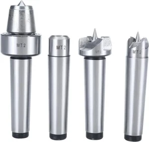 4 Pcs MT2 Wood Lathe Live Center Set Drive Spur Cup MT2 Arbor for Woodworking - Picture 1 of 16