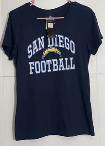 NFL TEAM APPAREL MAJESTIC SAN DIEGO CHARGERS womens t shirt blue size medium NWT - Imagen 1 de 4