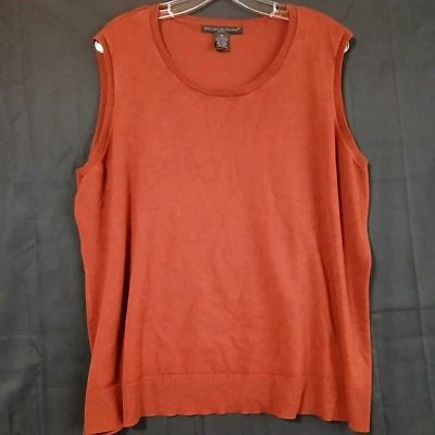 Suéter feminino Preswick & Moore borgonha sem mangas tamanho 3X - Imagem 1 de 4