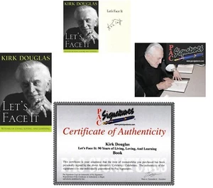 LIBRO FIRMADO KIRK DOUGLAS LET'S FACE IT HOLLYWOOD RARO CON CERTIFICADO DE AUTENTICIDAD E IMAGEN DE FIRMA - Imagen 1 de 1