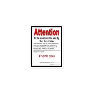 Prank Public Restroom Sticker: Practical Joke Toilet Bathroom Humor Fake Faux - Picture 1 of 4
