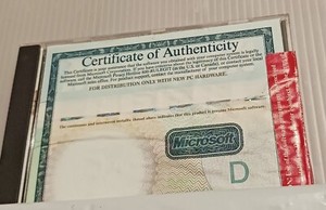 Microsoft Works für Windows 95 Software mit COA