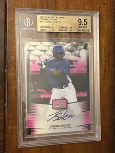 2012 Leaf Metal Draft Prismatic Pink Auto Jorge Soler RC #'d 11/25 BGS 9.5 - Picture 1 of 2