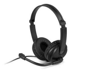 Auriculares estéreo USB Aluratek AWHU02FB con micrófono Boom controles en línea cancelación de ruido - Imagen 1 de 7