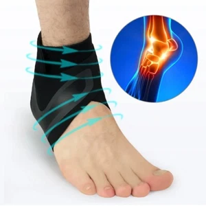 Sports Compression Ankle Support Fitness Stabilizer Brace Tendon Pain Relief UK - Picture 1 of 18