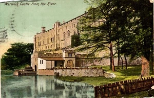 Postcard Warwick castle from the river United Kingdom, Tuck art - Picture 1 of 2