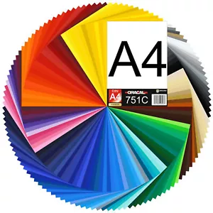 Plotterfolie DIN A4 Bogen 30x21cm ORACAL 751C Folie Vinyl Autofolie Plottfolie - Bild 1 von 119