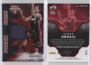 2015 Panini Totally Certified Fabric of the Game Materials Red /99 Goran Dragic