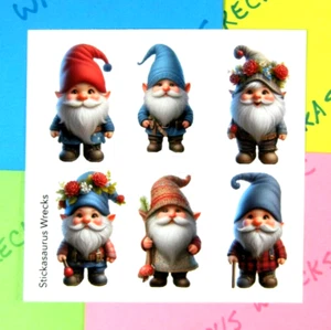 Hoja de pegatinas gnomos - Imagen 1 de 3