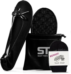 Silky Toes Foldable Flats for Women Purse Ballet Shoes  Ballerina Slippers.. - Picture 1 of 4