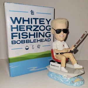 WHITEY HERZOG BOBBLEHEAD Fishing St. Louis Cardinals MLB Baseball SGA 8/7/21 - Picture 1 of 10
