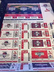 2015 NLDS FULL TICKET STRIP STUB ST. LOUIS CARDINALS VS CHICAGO CUBS SPIEL #1 #2 - Bild 1 von 1