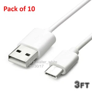 10x Type C to USB-A Fast Charge Cable Cord Charging Quick Charger Bulk Wholesale - Picture 1 of 8