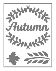 8"x10" Klar Kunststoff Schablone - Herbst (MC504) - Bild 1 von 2