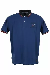 Polo Kitaro Camisa Hombre Manga Corta Algodón Piqué Azul Talla 3XL 4XL 5XL - Imagen 1 de 4