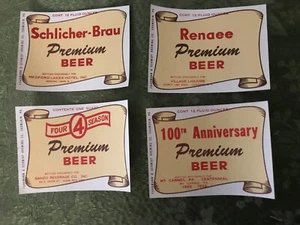 4 Premium Bieretiketten - 100 Jahre Jubiläum, Renee, 4 Jahreszeiten & Schlicher-Brau - Bild 1 von 5