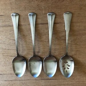 Oneida Comm Stainless Flatware 4 pc Serving Spoons (1 slotted)(1 Patrick Henry) - Picture 1 of 13