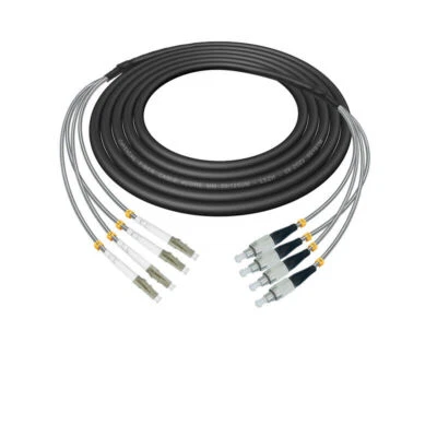 1M~20M 4 Strand MM OM3 7mm Fiber Optic Outdoor Cable with FC/SC/ST/LC Connector - Image 1 of 4