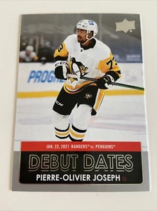 NHL Card-Pierre-Olivier Joseph-Date di debutto-UD1 2021-22-Penguins - Foto 1 di 2