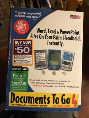 DOCUMENTS TO GO 4 PROFESSIONAL EDITION (PALM OS) (DATAVIZ) + BOOKLET INCLUDED - Image 1 of 4