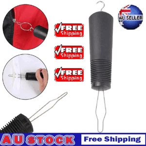 Assist Tool Pull Through Button Hook Helper Shirt Dress Ribbed Grip Wire Loop NJ - Picture 1 of 14