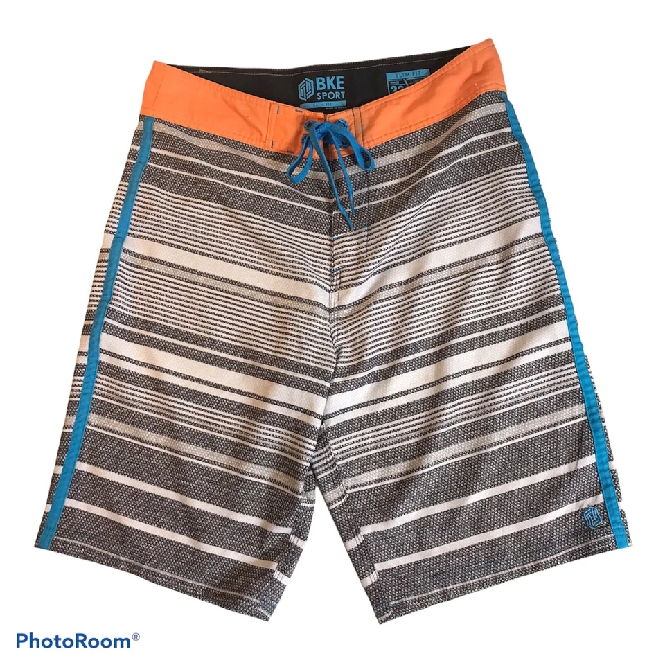 Pantalones Cortos Deportivos BKE con Hebilla Para Hombre Talla 32 Gris Naranja Calce Ajustado Natación Tabla Pantalones Cortos Foto 1 de 4
