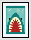 86291 ILLUSTRATION SCARY C OON SHARK TEETH MOUNT Wall Print Poster Plakat
